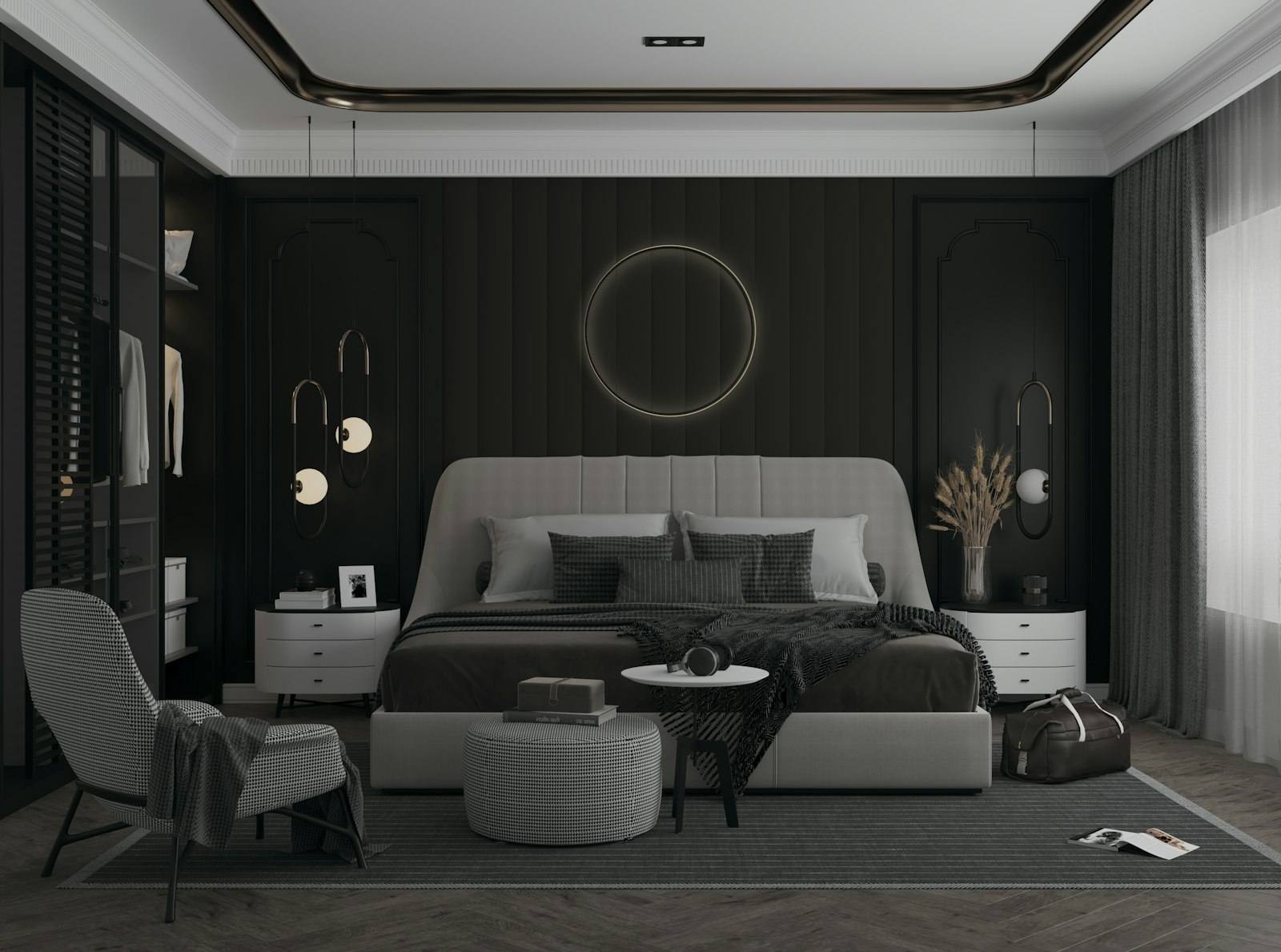 Premium bedroom interior detail